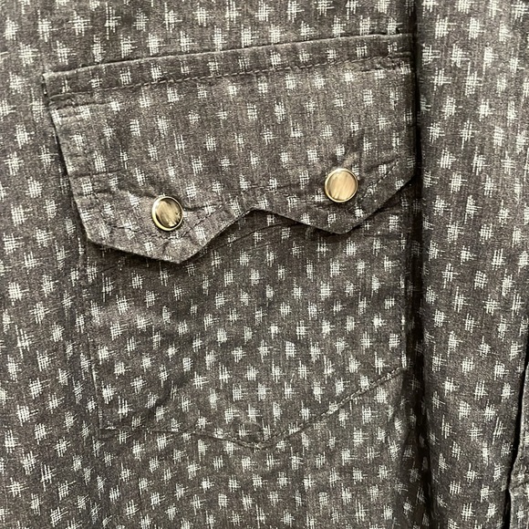 VINTAGE! Levi’s XXL Navy Western Snap Up Long Sleeved Shirt - Picture 4 of 10